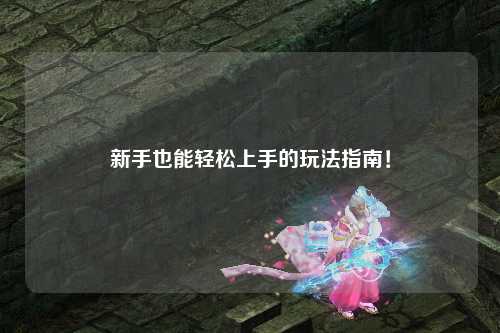 新手也能轻松上手的玩法指南！