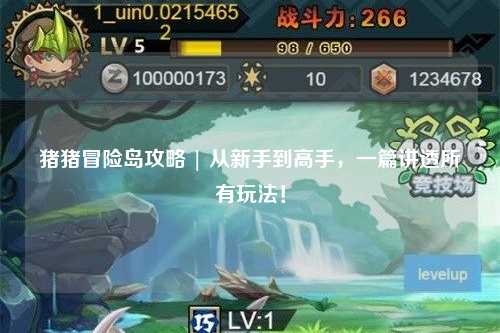 猪猪冒险岛攻略 | 从新手到高手，一篇讲透所有玩法！