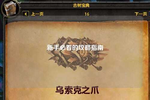 新手必看的攻略指南