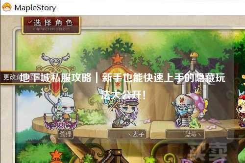 地下城私服攻略｜新手也能快速上手的隐藏玩法大公开！