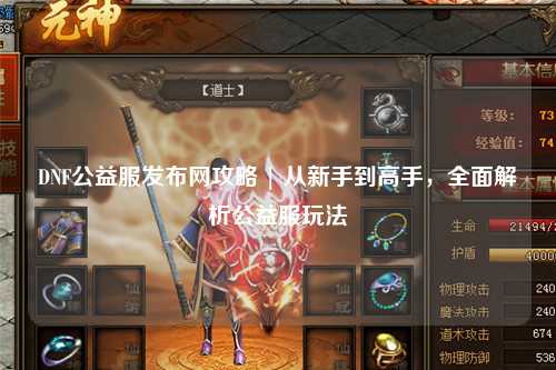 DNF公益服发布网攻略 | 从新手到高手，全面解析公益服玩法