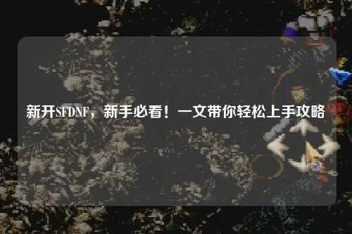 新开SFDNF,新手必看!一文带你轻松上手攻略